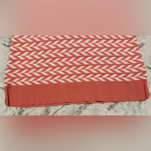 Alfani Coral Chevron Herringbone Pullover Knit Top - Picture 7 of 10